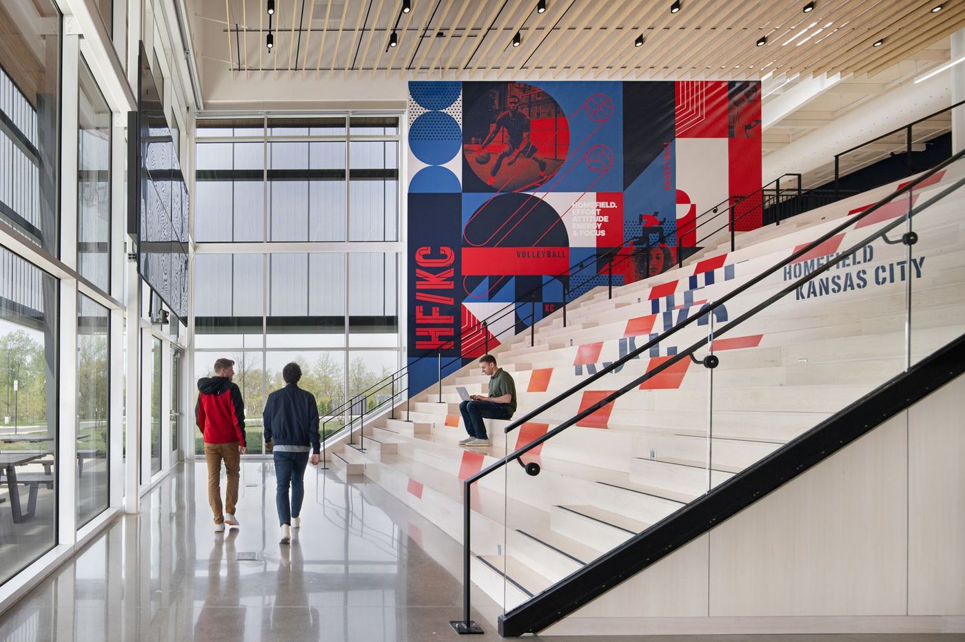 Mural and stairs